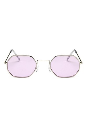 Purple Hexagon Sunglasses