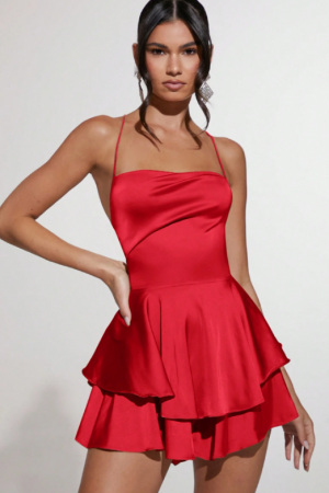 Crimson Charm Mini Dress