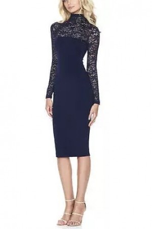 Royal Blue Lace Bodycon Dress