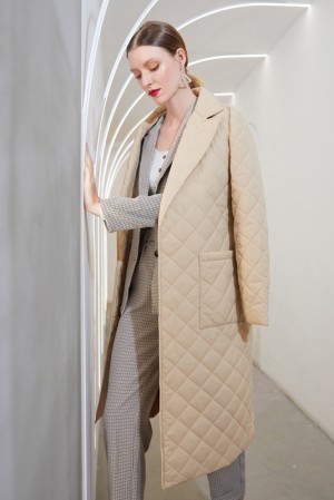 Luxe Quilted Long Overcoat
