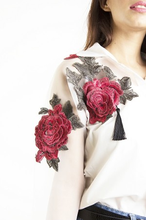 Floral Embroidered Shirt