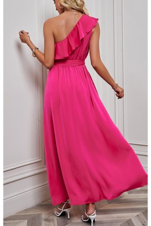 Pink One Shoulder Dress