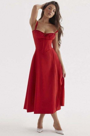 The Red Corset Dress