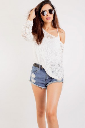 Floral Lace Crochet Top