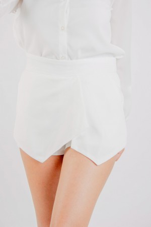 White Origami Shorts