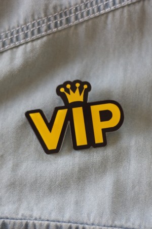 Yellow VIP Brooch