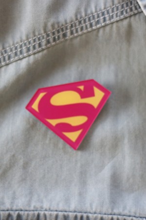 Pink Superman Badge