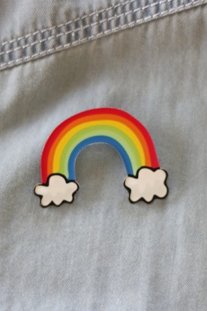 Rainbow Acrylic Brooch