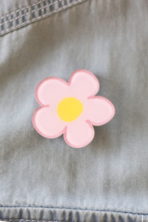 Pink Flower Brooch