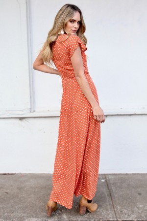 Lilah Polka Dots Maxi Dress