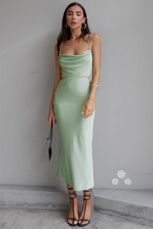 Jade Sheath Satin Dress