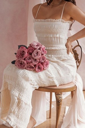 Moonlit Frill White Dress