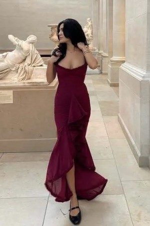 Ruffle Me Red Dress