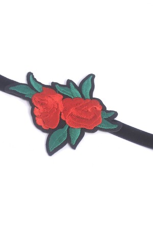 Floral Embroidered Choker 