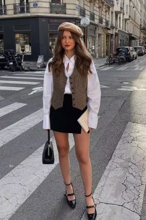 Oui Oui Waistcoat Top