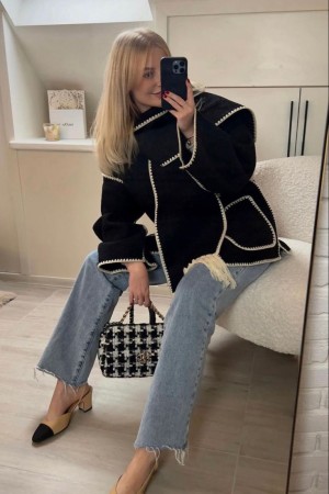 Plush Coat & Scarf Set