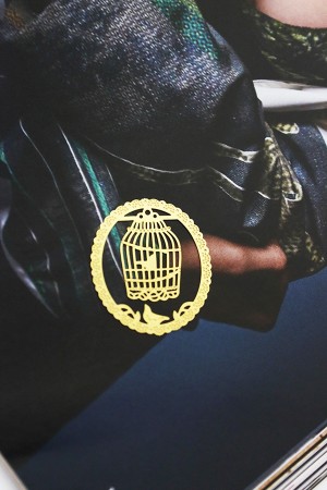 Bird Cage 18k Gold Plated Bookmark