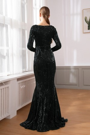 Noir Empire Luxe Gown