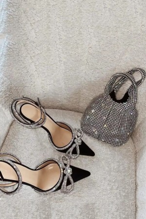 Luxe Silver Rhinestone Bag