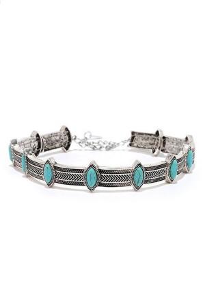 Turquoise Silver Choker