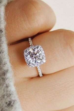 "I do" Solitaire Ring
