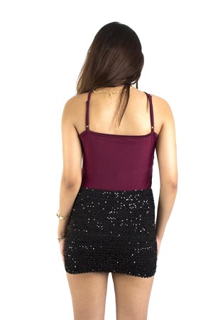 Black Sequin Skirt