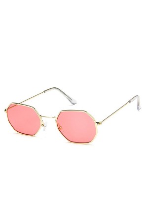 Pink Hexagon Sunglasses