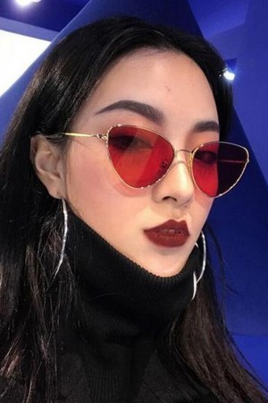 Cateye Red Tinted Sunglasses