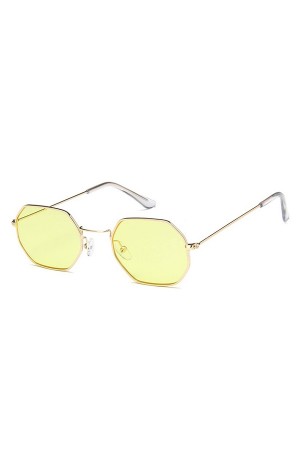 Yellow Hexagon Sunglasses