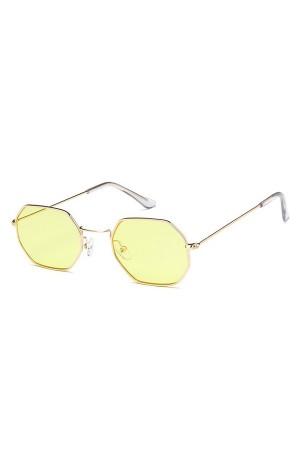 Yellow Hexagon Sunglasses