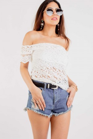 Crochet Off Shoulder Top