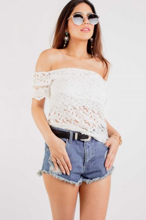 Crochet Off Shoulder Top