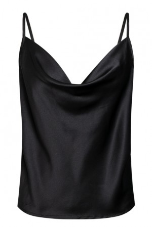 Black Satin Cami Top 