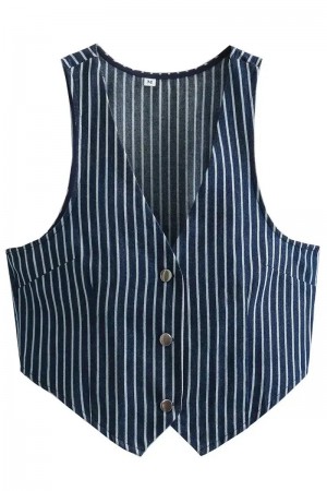 Striped Waist Coat Top